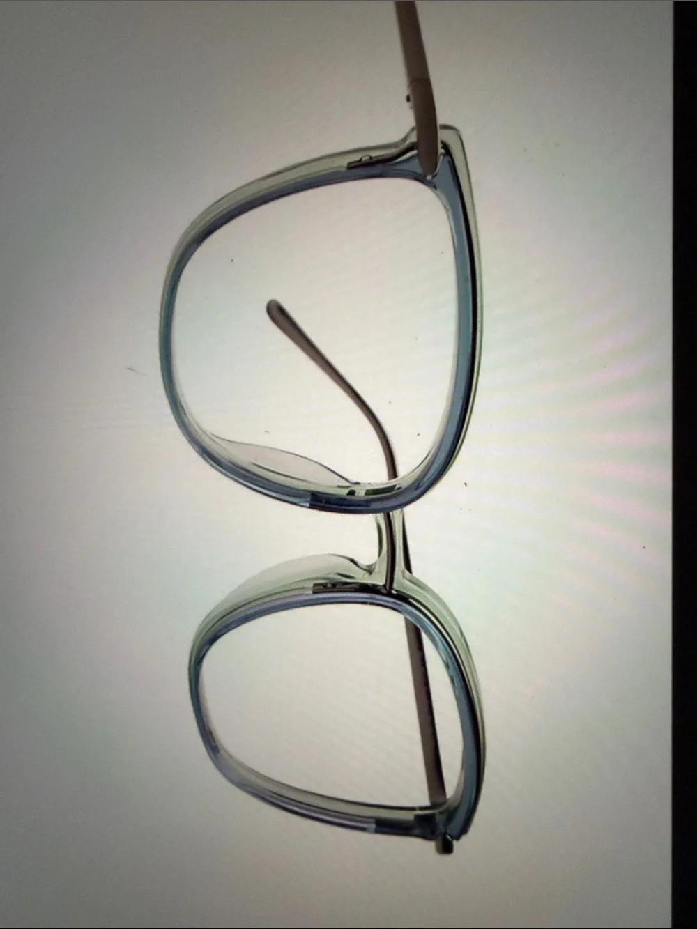 NWT Badgley Mischka Angeline Teal blue green Gradient Ophthalmic Optical frame